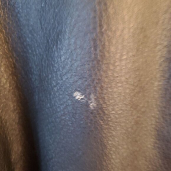 Vintage Black Leather Bomber Jacket Size XL - Picture 8 of 9